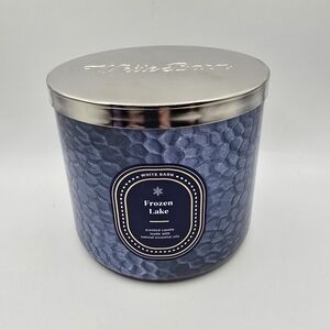 New Unused Bath & Body Works White Barn Frozen Lakes 14.5oz. 3-Wick Jar Candle